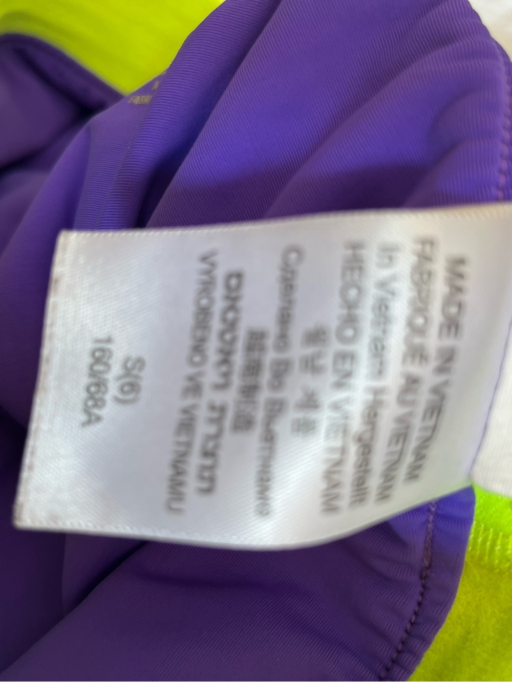 Marmot Women’s Running Shorts Purple Neon Yellow Lined Size Small - Picture 6 of 6